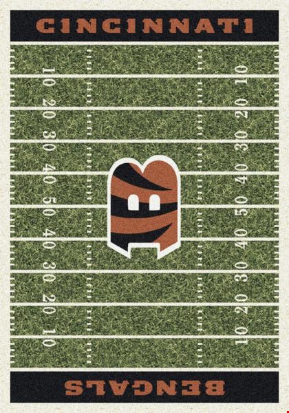 Milliken NFL Team Home Field (NFL-F) Cincinnati Bengals 01021 Home Field Rectangle (4000019823) 5'4" x 7'8" Area Rug