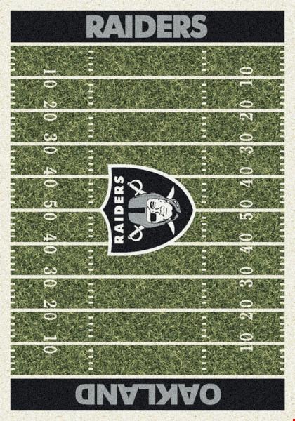 Milliken NFL Team Home Field (NFL-F) Oakland Raiders 01069 Home Field Rectangle (4000019871) 7'8" x 10'9" Area Rug
