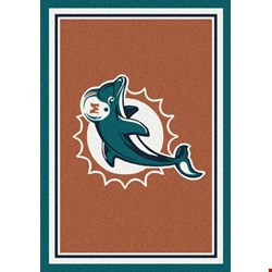 Milliken NFL Team Spirit (NFL-S) Miami Dolphins 00950 Spirit Rectangle (4000097947) 3'10