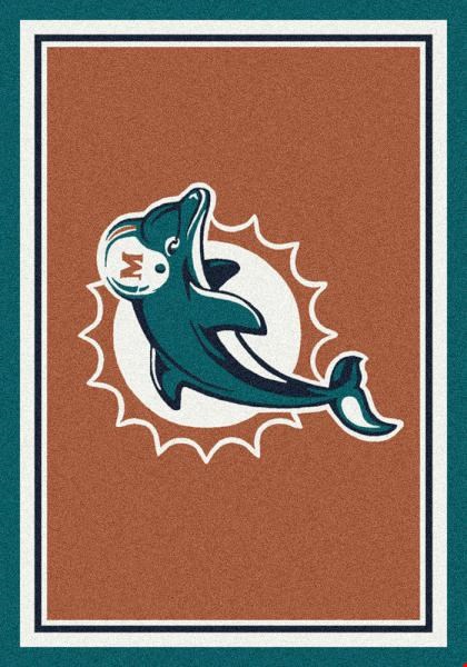 Milliken NFL Team Spirit (NFL-S) Miami Dolphins 00950 Spirit Rectangle (4000095645) 7'8" x 10'9" Area Rug
