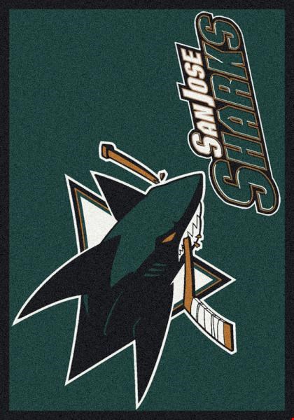 Milliken NHL Team Spirit (NHL-S) San Jose Sharks 02051 Spirit Rectangle (4000054855) 7'8" x 10'9" Area Rug