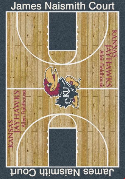 Milliken College Home Court (NCAA) Kansas 01120 Court Rectangle (4000018299) 3'10" x 5'4" Area Rug