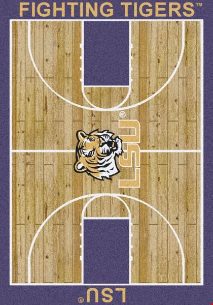 Milliken College Home Court (NCAA) LSU 01152 Court Rectangle (4000018303) 3'10" x 5'4" Area Rug