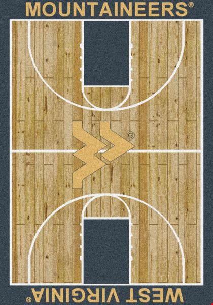 Milliken College Home Court (NCAA) West Virginia 01470 Court Rectangle (4000018439) 5'4" x 7'8" Area Rug