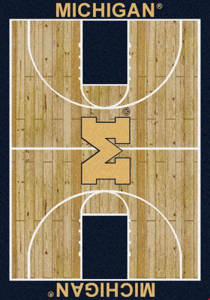 Milliken College Home Court (NCAA-CRT) Michigan 01160 Court Rectangle (4000096104) 10'9" x 13'2" Area Rug