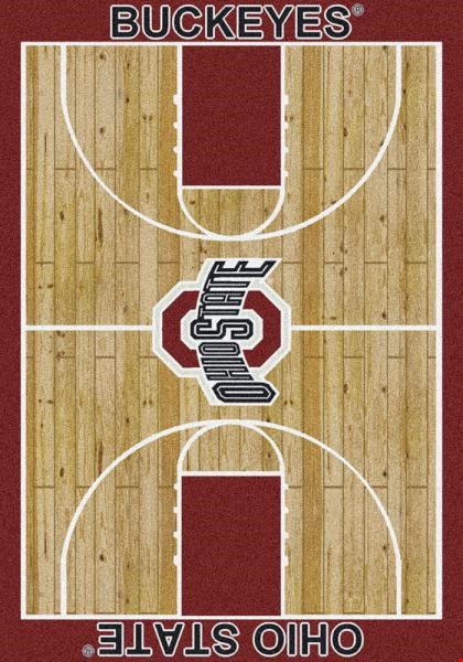 Milliken College Home Court (NCAA-CRT) Ohio State 01000 Court Rectangle (4000096105) 10'9" x 13'2" Area Rug