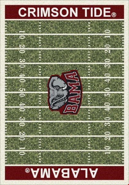 Milliken College Home Field (NCAA) Alabama 01010 Home Field Rectangle (4000018606) 7'8" x 10'9" Area Rug