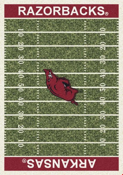 Milliken College Home Field (NCAA) Arkansas 01020 Home Field Rectangle (4000018681) 10'9" x 13'2" Area Rug