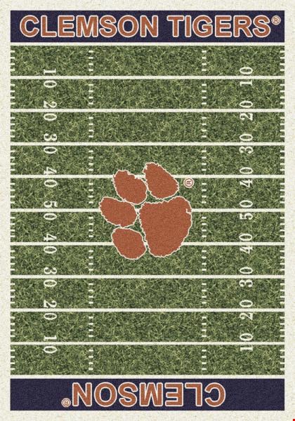 Milliken College Home Field (NCAA) Clemson 01050 Home Field Rectangle (4000018543) 5'4" x 7'8" Area Rug