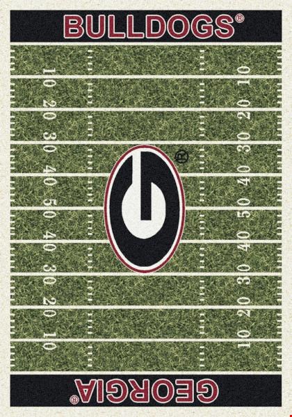 Milliken College Home Field (NCAA) Georgia 01080 Home Field Rectangle (4000018620) 7'8" x 10'9" Area Rug