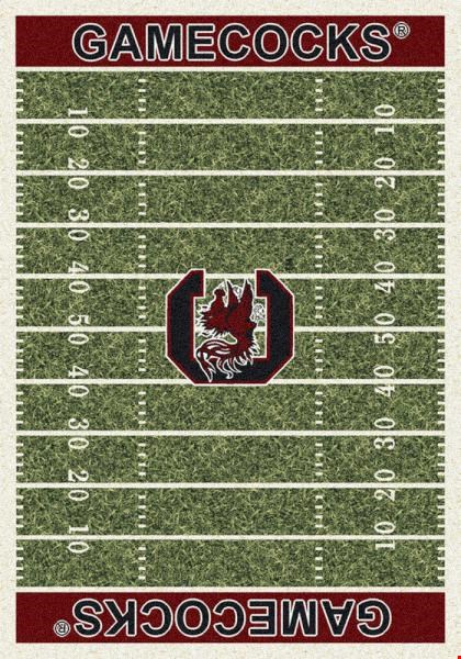 Milliken College Home Field (NCAA) South Carolina 01350 Home Field Rectangle (4000018724) 10'9" x 13'2" Area Rug