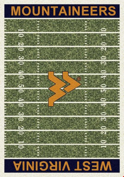 Milliken College Home Field (NCAA) West Virginia 01470 Home Field Rectangle (4000018669) 7'8" x 10'9" Area Rug