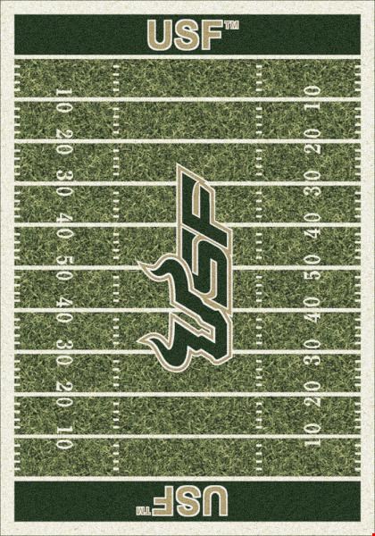 Milliken College Home Field (NCAA-FLD) South Florida 01352 Home Field Rectangle (4000096146) 3'10" x 5'4" Area Rug