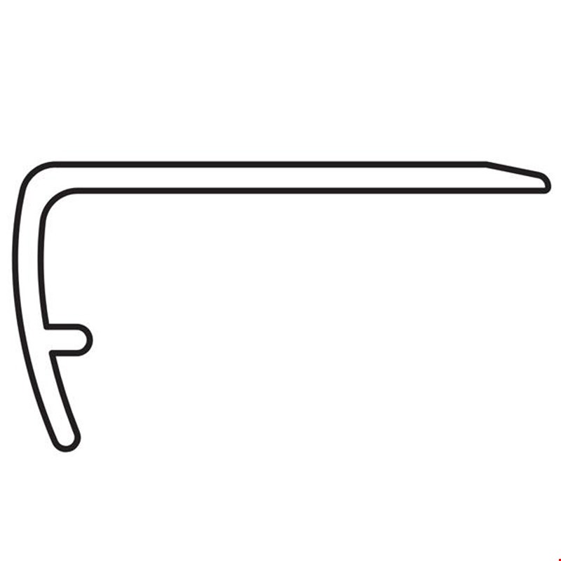 Congoleum Triversa Prime: Stair Nose Applewood Tannin Engineered Luxury Vinyl Plank with attached Pad TX - 94" Long