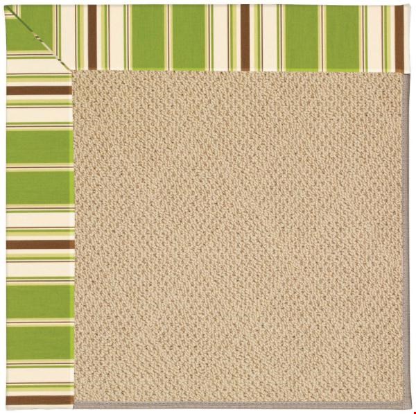 Capel Rugs Creative Concepts Cane Wicker - Tux Stripe Green (214) Octagon 4' x 4' Area Rug
