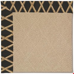 Capel Rugs Creative Concepts Cane Wicker - Bamboo Coal (356) Octagon 6' x 6' Area Rug