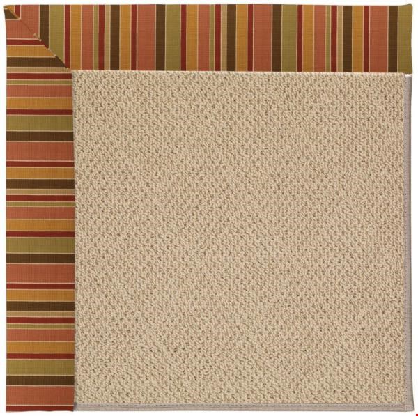 Capel Rugs Creative Concepts Cane Wicker - Tuscan Stripe Adobe (825) Octagon 8' x 8' Area Rug