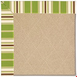 Capel Rugs Creative Concepts Cane Wicker - Tux Stripe Green (214) Rectangle 3' x 5' Area Rug