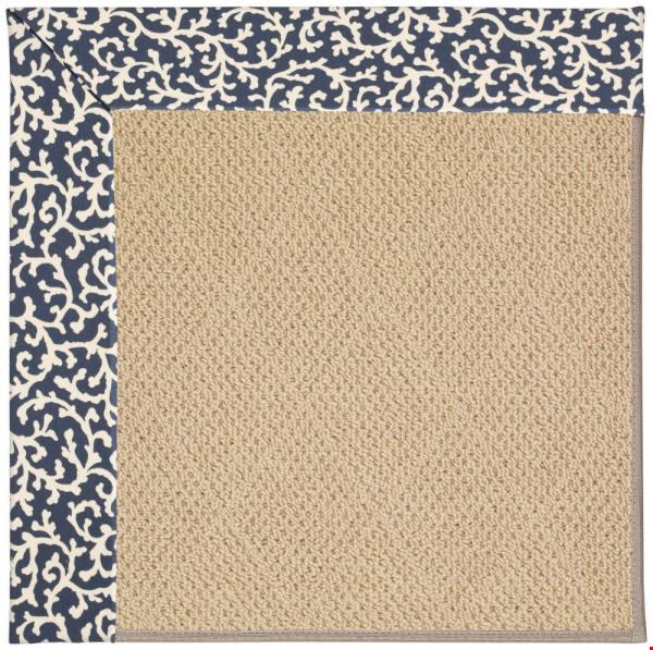 Capel Rugs Creative Concepts Cane Wicker - Coral Cascade Navy (450) Rectangle 4' x 6' Area Rug