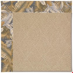 Capel Rugs Creative Concepts Cane Wicker - Bahamian Breeze Ocean (420) Rectangle 8' x 8' Area Rug