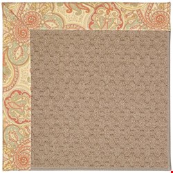 Capel Rugs Creative Concepts Grassy Mountain - Paddock Shawl Persimmon (810) Rectangle 4' x 4' Area Rug
