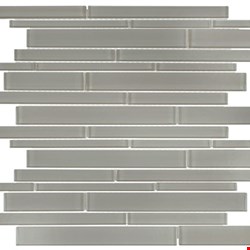 Anatolia Bliss Element Glass Mosaic Random Strip : Smoke 35-059