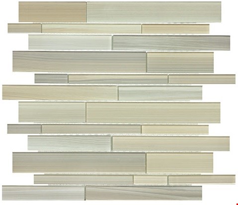 Anatolia Bliss Fusion Glass Mosaic Random Strip : Plantation 35-036