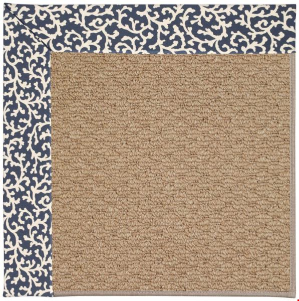 Capel Rugs Creative Concepts Raffia - Coral Cascade Navy (450) Octagon 6' x 6' Area Rug