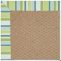 Capel Rugs Creative Concepts Raffia - Capri Stripe Breeze (430) Rectangle 4' x 4' Area Rug