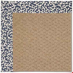 Capel Rugs Creative Concepts Raffia - Coral Cascade Navy (450) Rectangle 7' x 9' Area Rug