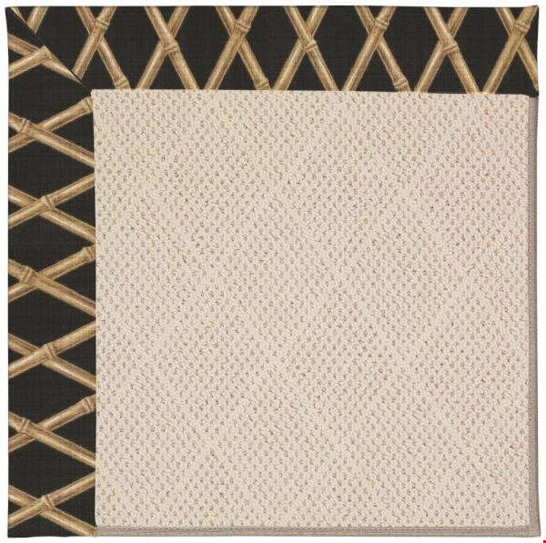 Capel Rugs Creative Concepts White Wicker - Bamboo Coal (356) Octagon 4' x 4' Area Rug