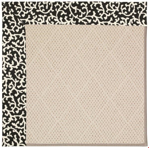 Capel Rugs Creative Concepts White Wicker - Coral Cascade Ebony (385) Octagon 8' x 8' Area Rug