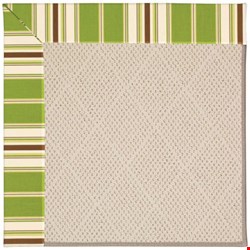 Capel Rugs Creative Concepts White Wicker - Tux Stripe Green (214) Rectangle 4' x 4' Area Rug