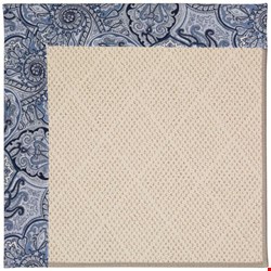 Capel Rugs Creative Concepts White Wicker - Paddock Shawl Indigo (475) Rectangle 4' x 4' Area Rug