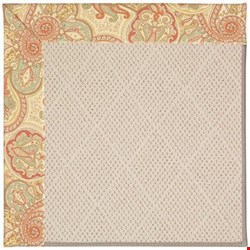 Capel Rugs Creative Concepts White Wicker - Paddock Shawl Persimmon (810) Rectangle 4' x 4' Area Rug