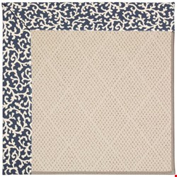 Capel Rugs Creative Concepts White Wicker - Coral Cascade Navy (450) Rectangle 6' x 6' Area Rug