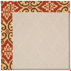 Capel Rugs Creative Concepts White Wicker - Shoreham Brick (800) Rectangle 8' x 8' Area Rug