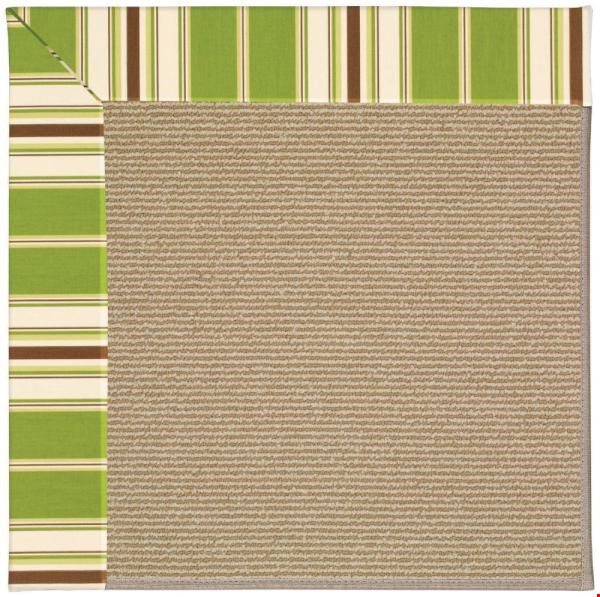 Capel Rugs Creative Concepts Sisal - Tux Stripe Green (214) Octagon 6' x 6' Area Rug