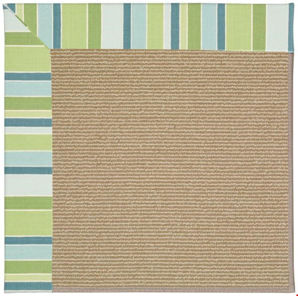 Capel Rugs Creative Concepts Sisal - Capri Stripe Breeze (430) Octagon 6' x 6' Area Rug