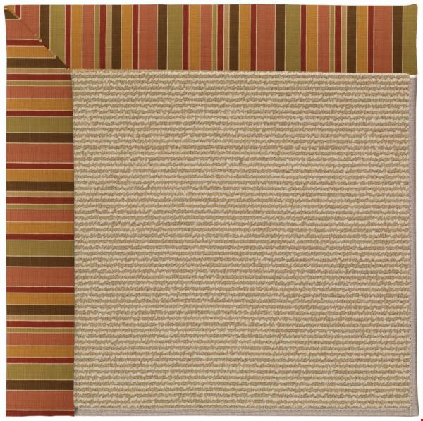 Capel Rugs Creative Concepts Sisal - Tuscan Stripe Adobe (825) Octagon 10' x 10' Area Rug