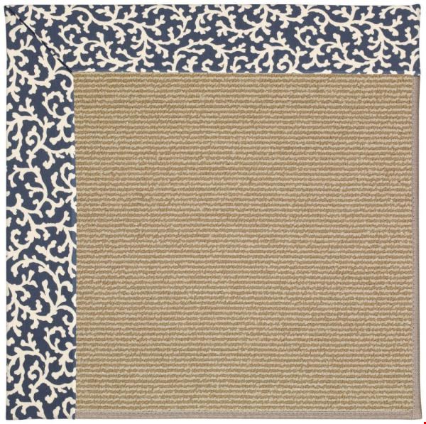 Capel Rugs Creative Concepts Sisal - Coral Cascade Navy (450) Runner 2' 6" x 12' Area Rug
