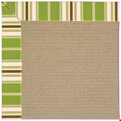 Capel Rugs Creative Concepts Sisal - Tux Stripe Green (214) Rectangle 4' x 6' Area Rug