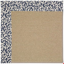 Capel Rugs Creative Concepts Sisal - Coral Cascade Navy (450) Rectangle 4' x 6' Area Rug