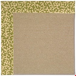 Capel Rugs Creative Concepts Sisal - Coral Cascade Avocado (225) Rectangle 6' x 6' Area Rug