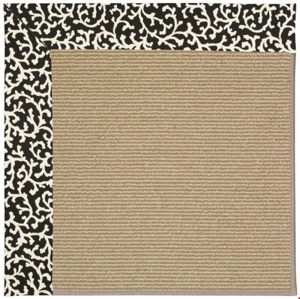 Capel Rugs Creative Concepts Sisal - Coral Cascade Ebony (385) Rectangle 8' x 8' Area Rug