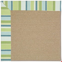 Capel Rugs Creative Concepts Sisal - Capri Stripe Breeze (430) Rectangle 8' x 8' Area Rug