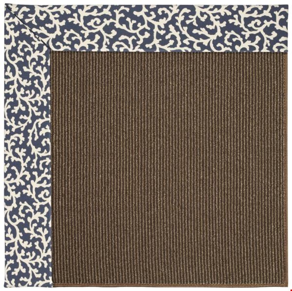 Capel Rugs Creative Concepts Java Sisal - Coral Cascade Navy (450) Runner 2' 6" x 10' Area Rug