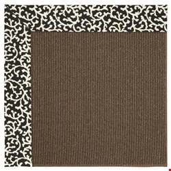 Capel Rugs Creative Concepts Java Sisal - Coral Cascade Ebony (385) Rectangle 4' x 6' Area Rug