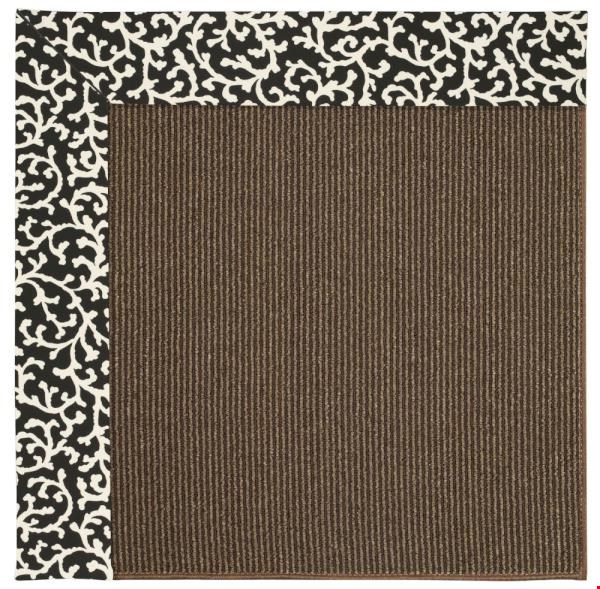 Capel Rugs Creative Concepts Java Sisal - Coral Cascade Ebony (385) Rectangle 10' x 10' Area Rug