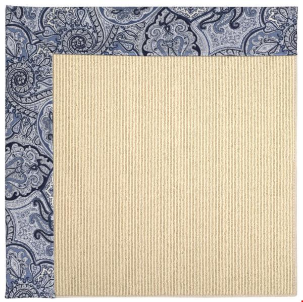 Capel Rugs Creative Concepts Beach Sisal - Paddock Shawl Indigo (475) Octagon 4' x 4' Area Rug
